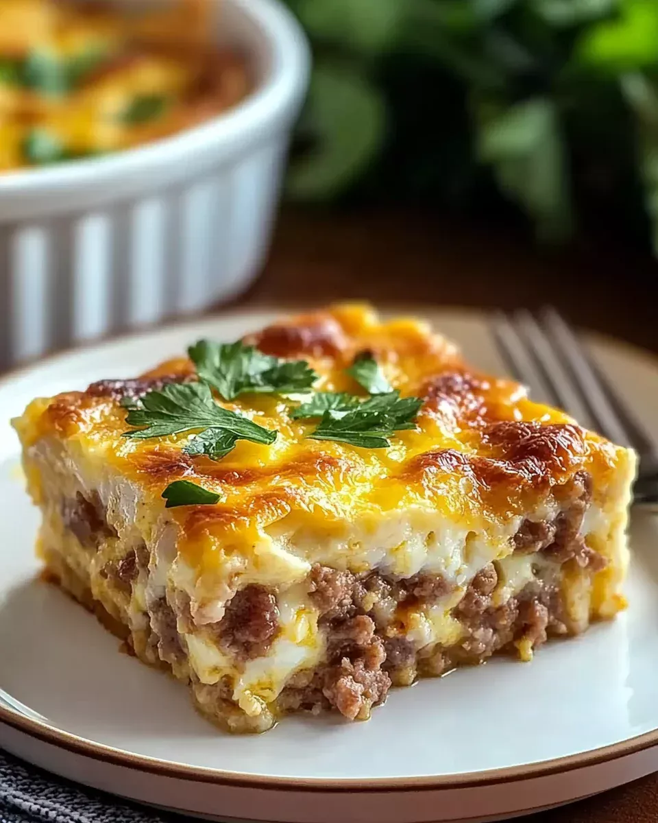 Sausage, Egg, and Chive Breakfast Casserole