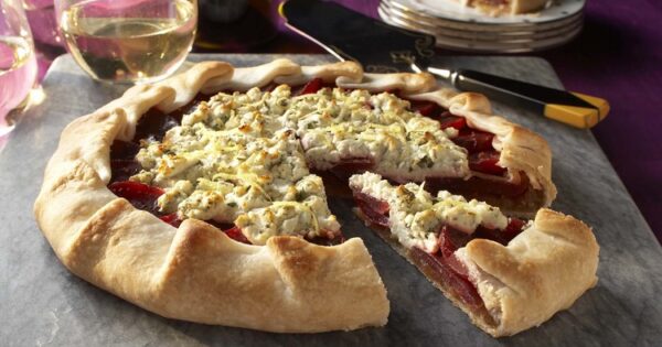 Savory Herb-Roasted Beet and Goat Cheese Tart