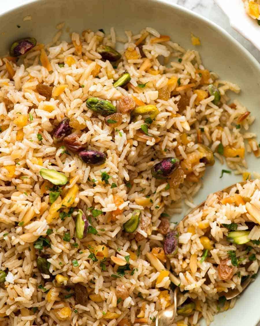 Dried Fruit Saffron Rice Pilaf