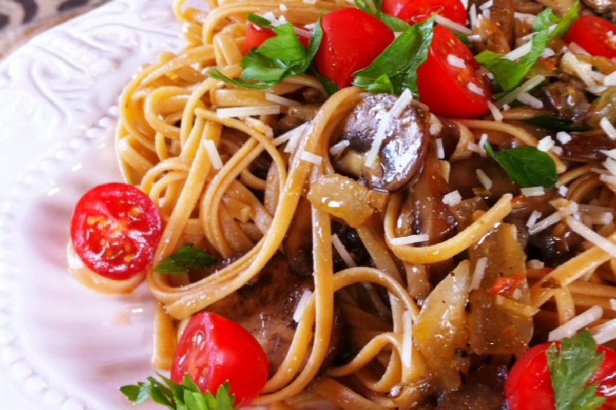 with Sautéed Mushrooms, Spinach, and Lemon Zest