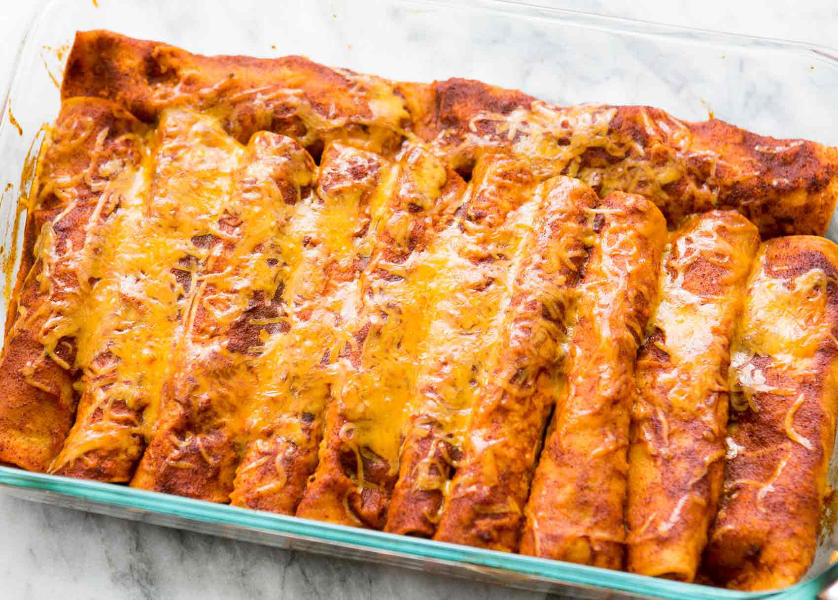 Red Chile Chicken Enchiladas
