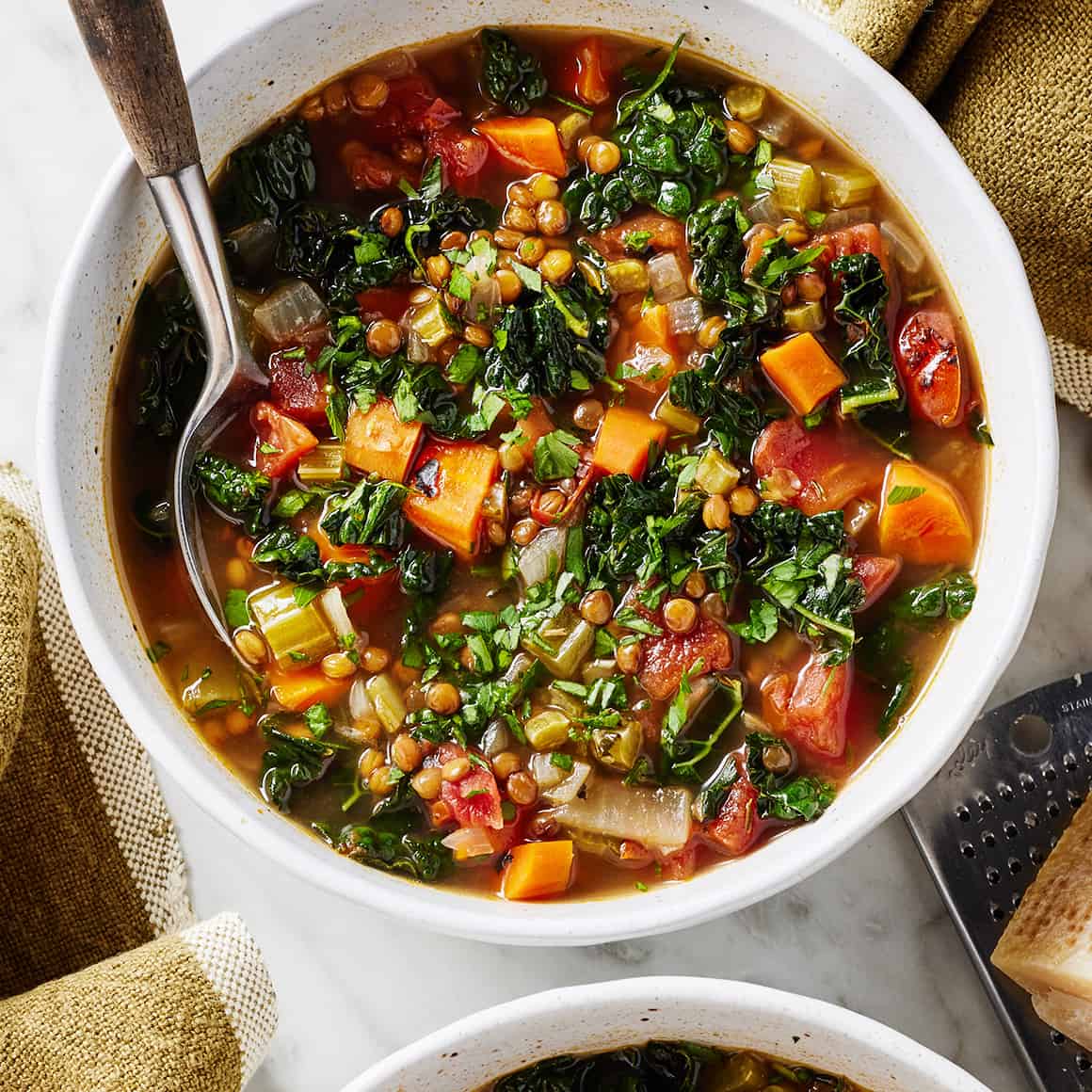 Basic Lentil Soup with Simple Vegetable Stock