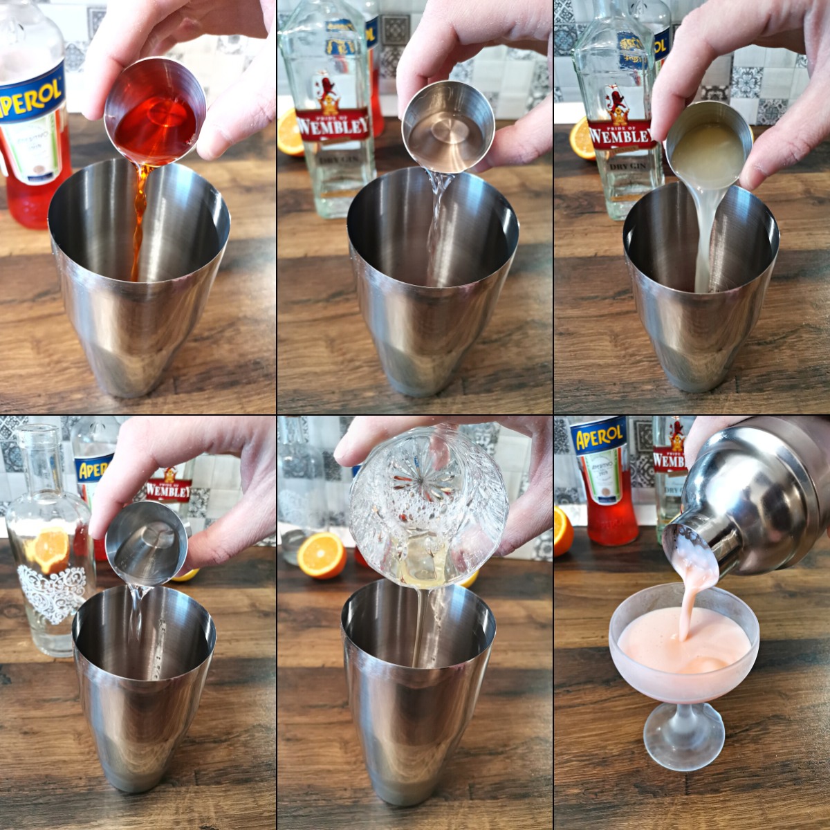 Bourbon Aperol Campari Sour with Honey