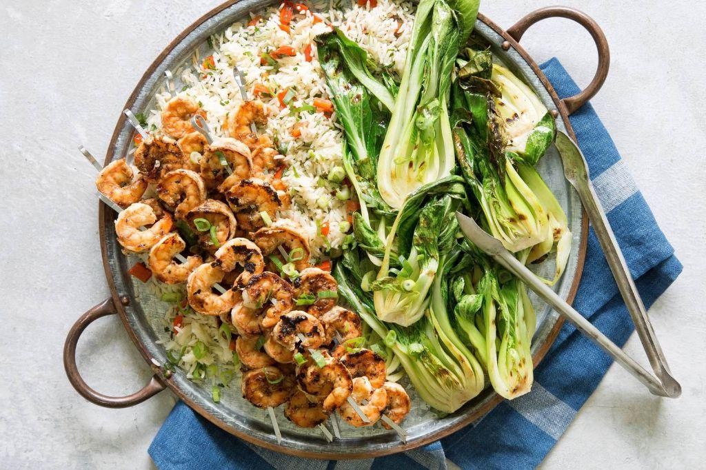 Miso-Glazed Shrimp with Bok Choy