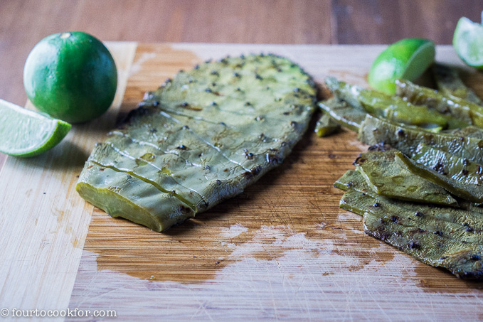 Grilled Nopales with Lime and Cumin