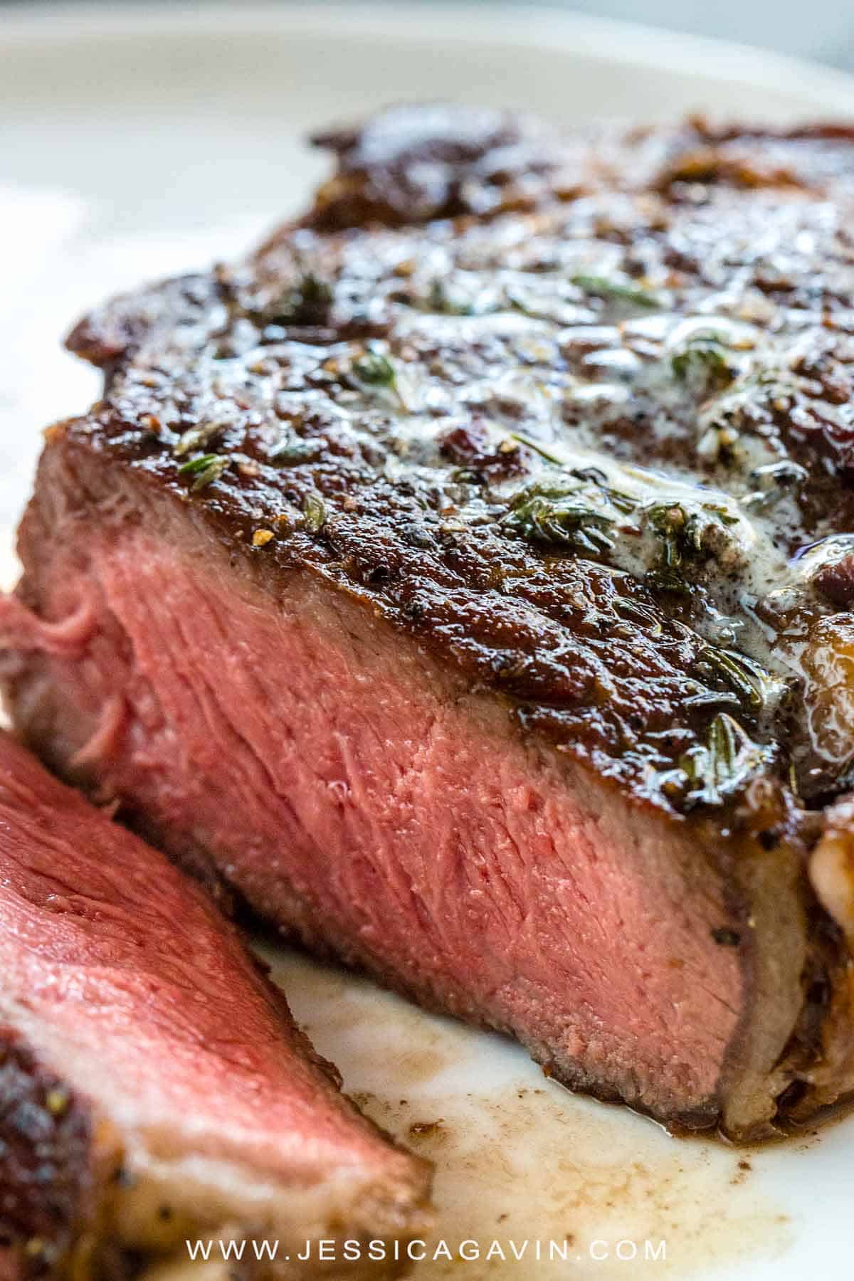 Red Wine Reduction Reverse Sear Steak