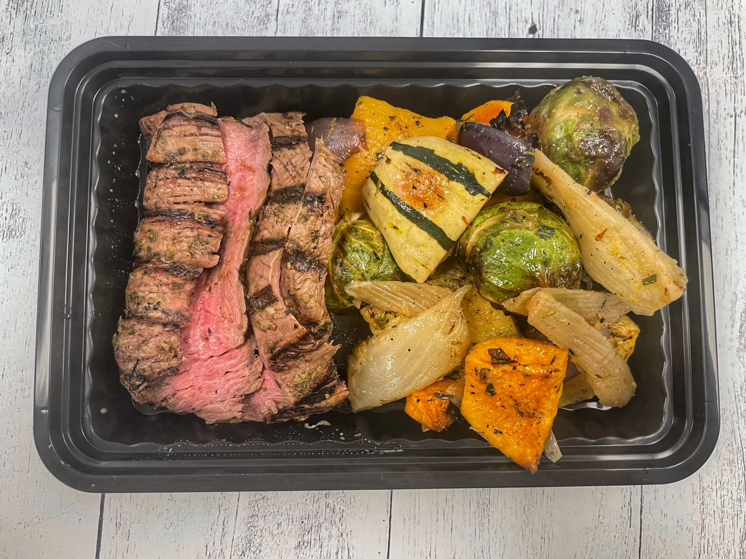 Paprika-Grilled Flank Steak with Charred Vegetable Medley