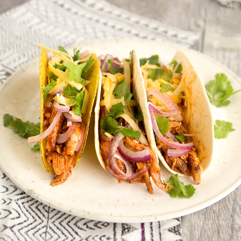 Crispy Texas BBQ Chicken Tacos