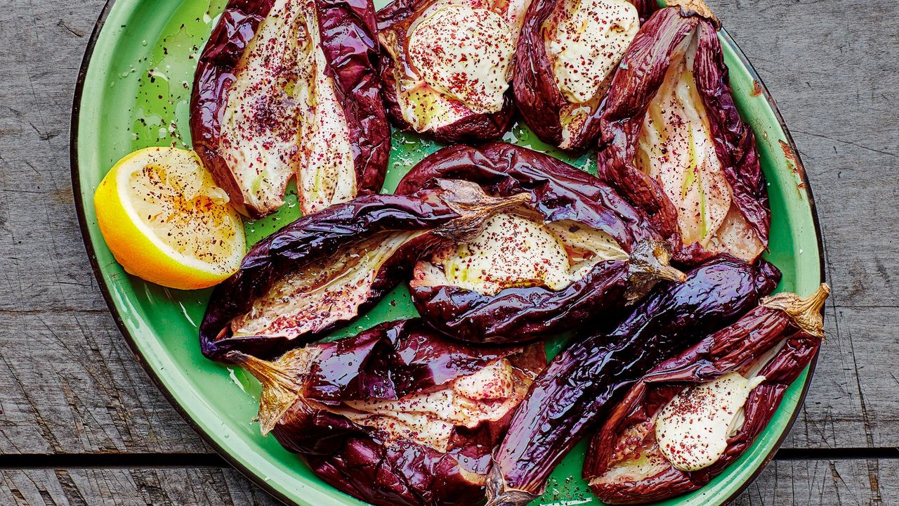 Grilled Eggplant with Garlic Yogurt