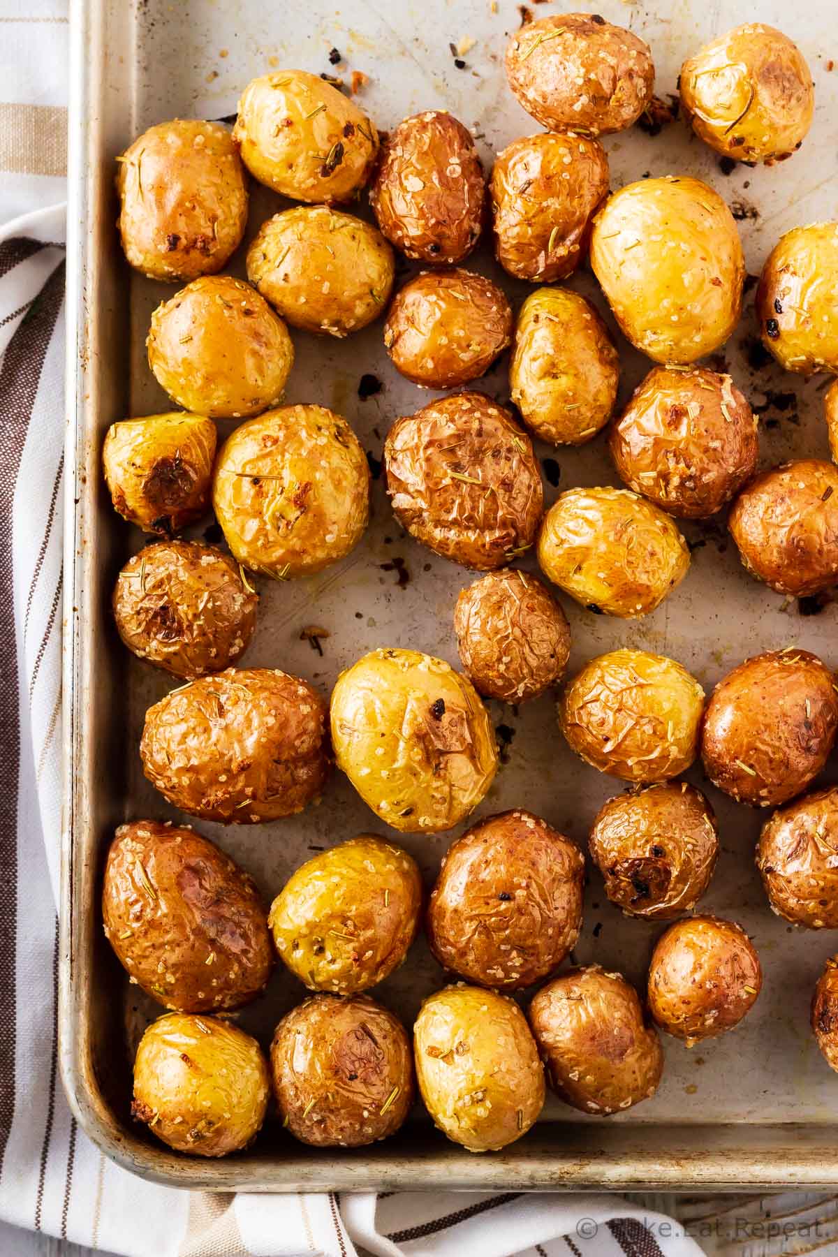 Sheet Pan Roasted Baby Potatoes with Rosemary and Garlic