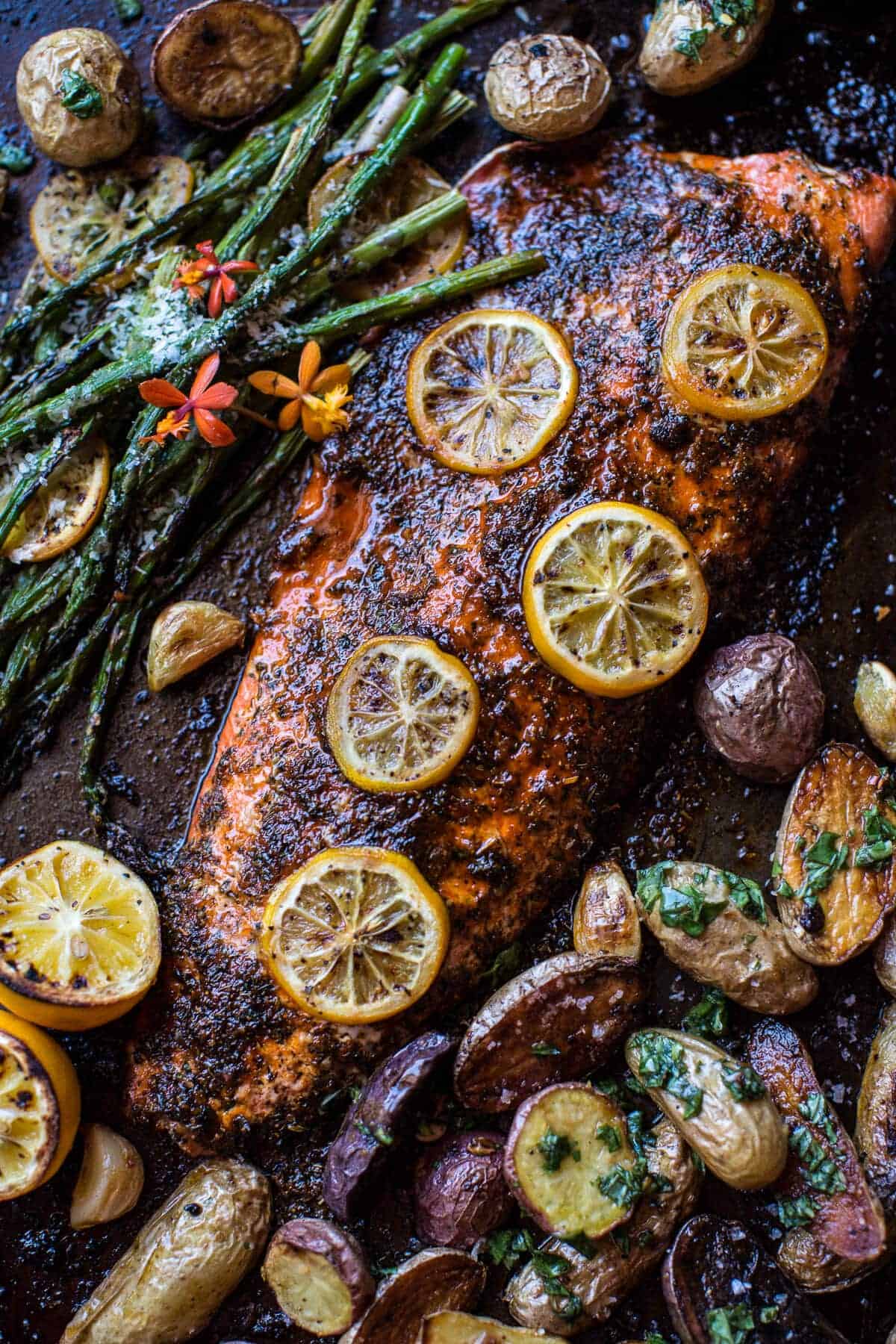One-Pan Lemon-Dill Salmon with Asparagus and Potatoes