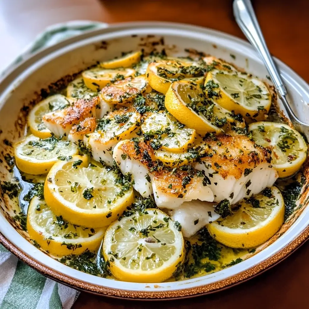 Lemon-Herb Baked Cod with Crispy Capers