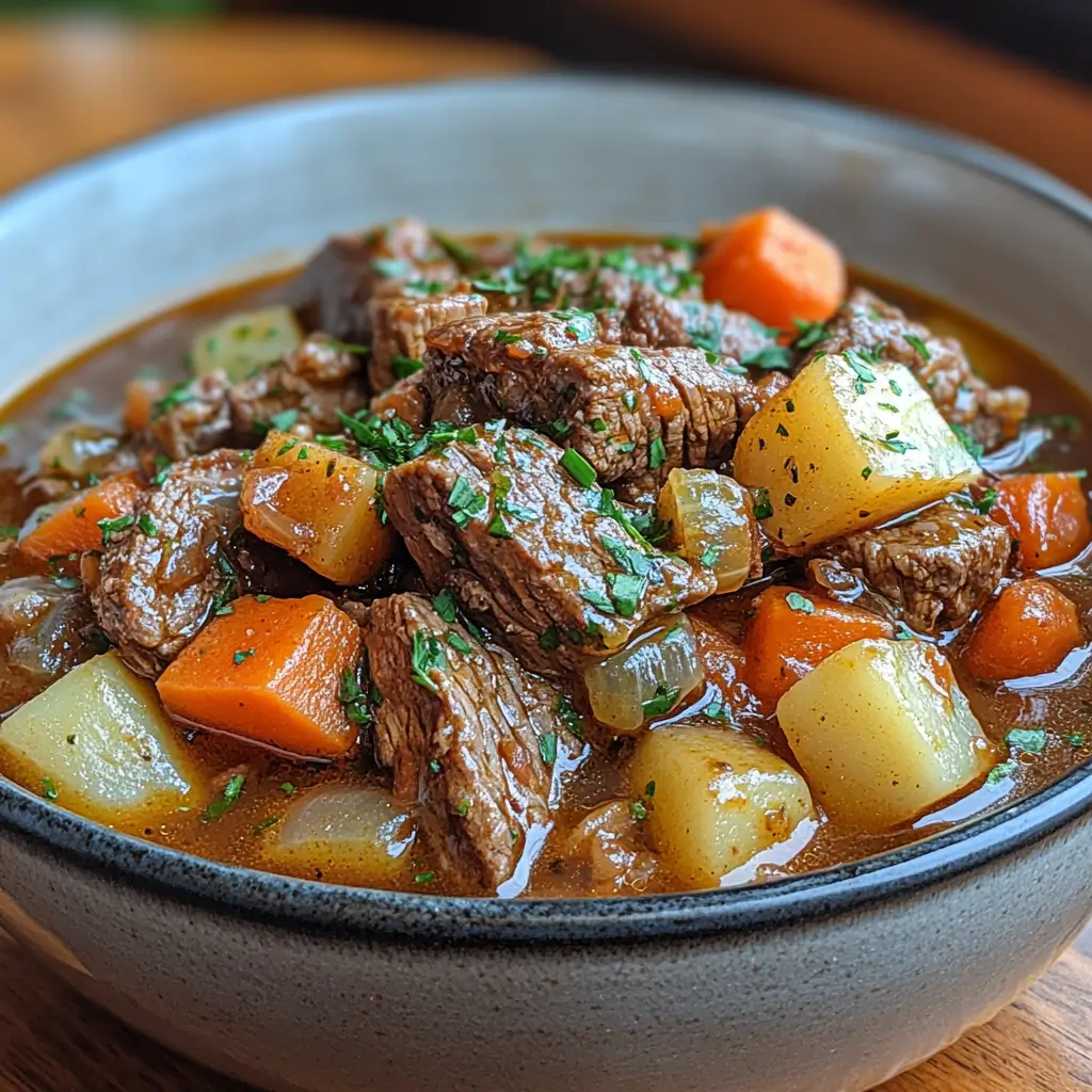 Slow-Cooker Garlic Herb Beef Stew