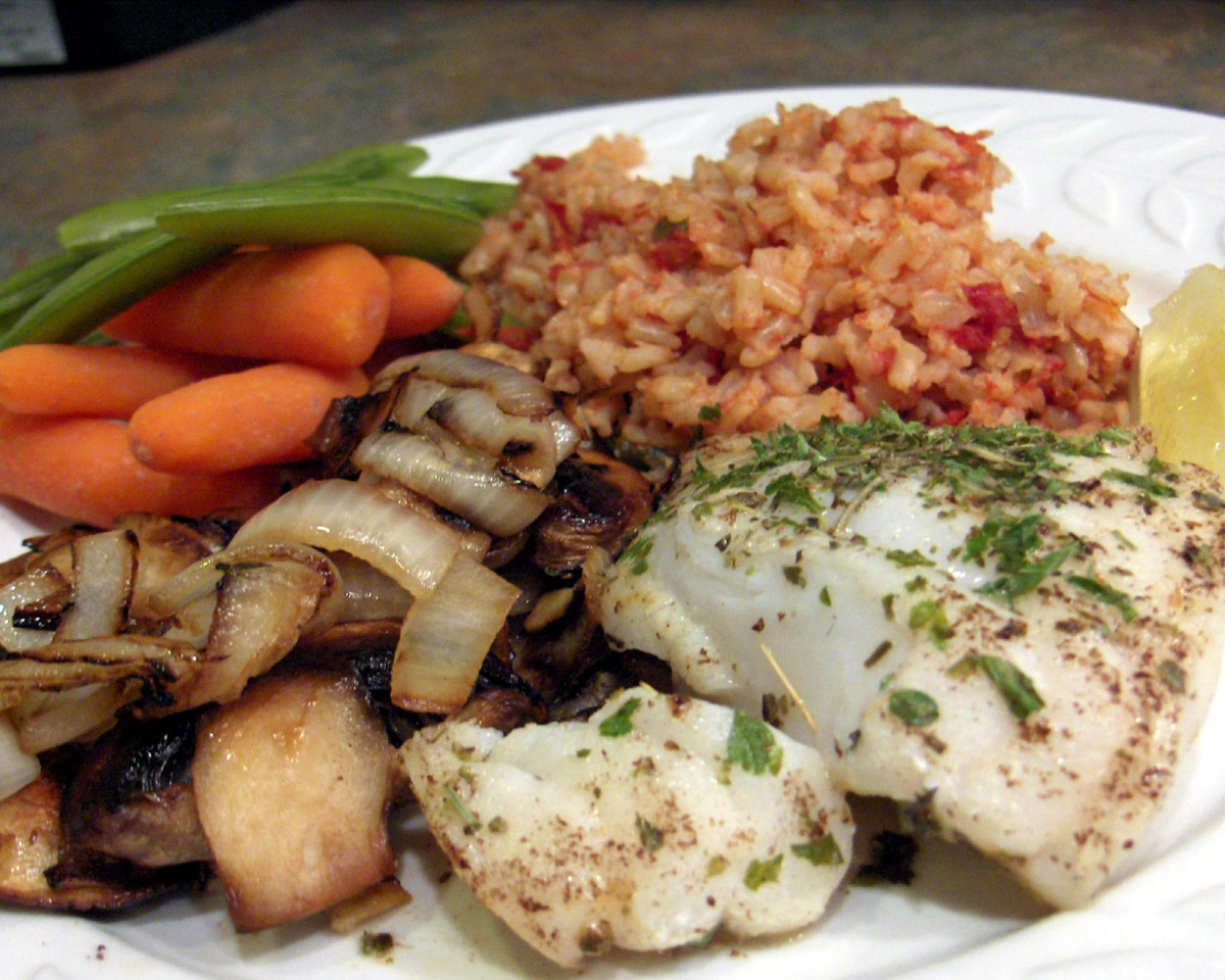 Lemon-Dusted Cod with Orange Segments