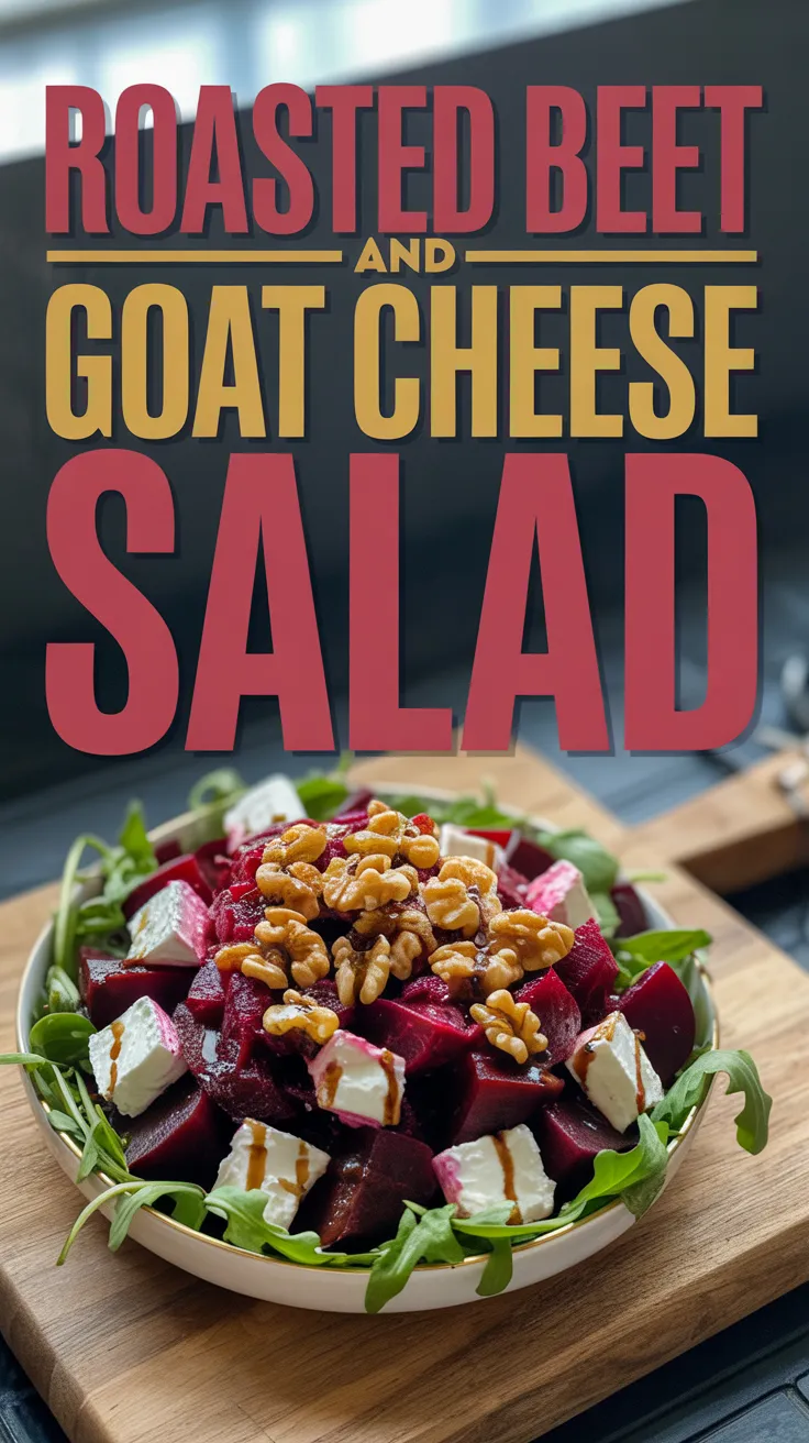 Balsamic Roasted Beet and Goat Cheese Salad