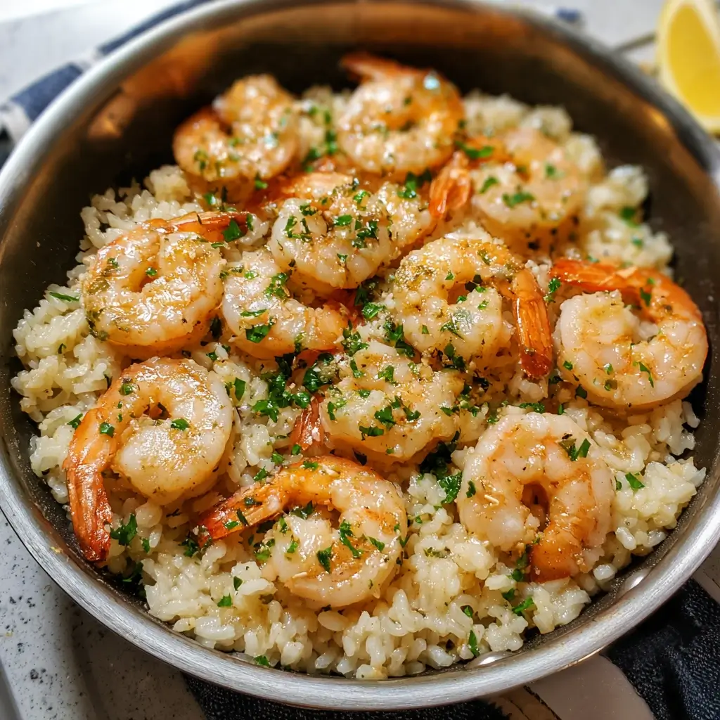 One-Pan Garlic Butter Shrimp and Rice