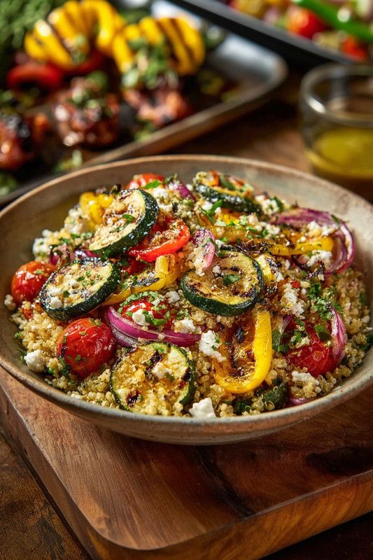 Perfectly Balanced Quinoa Salad with Grilled Veggies