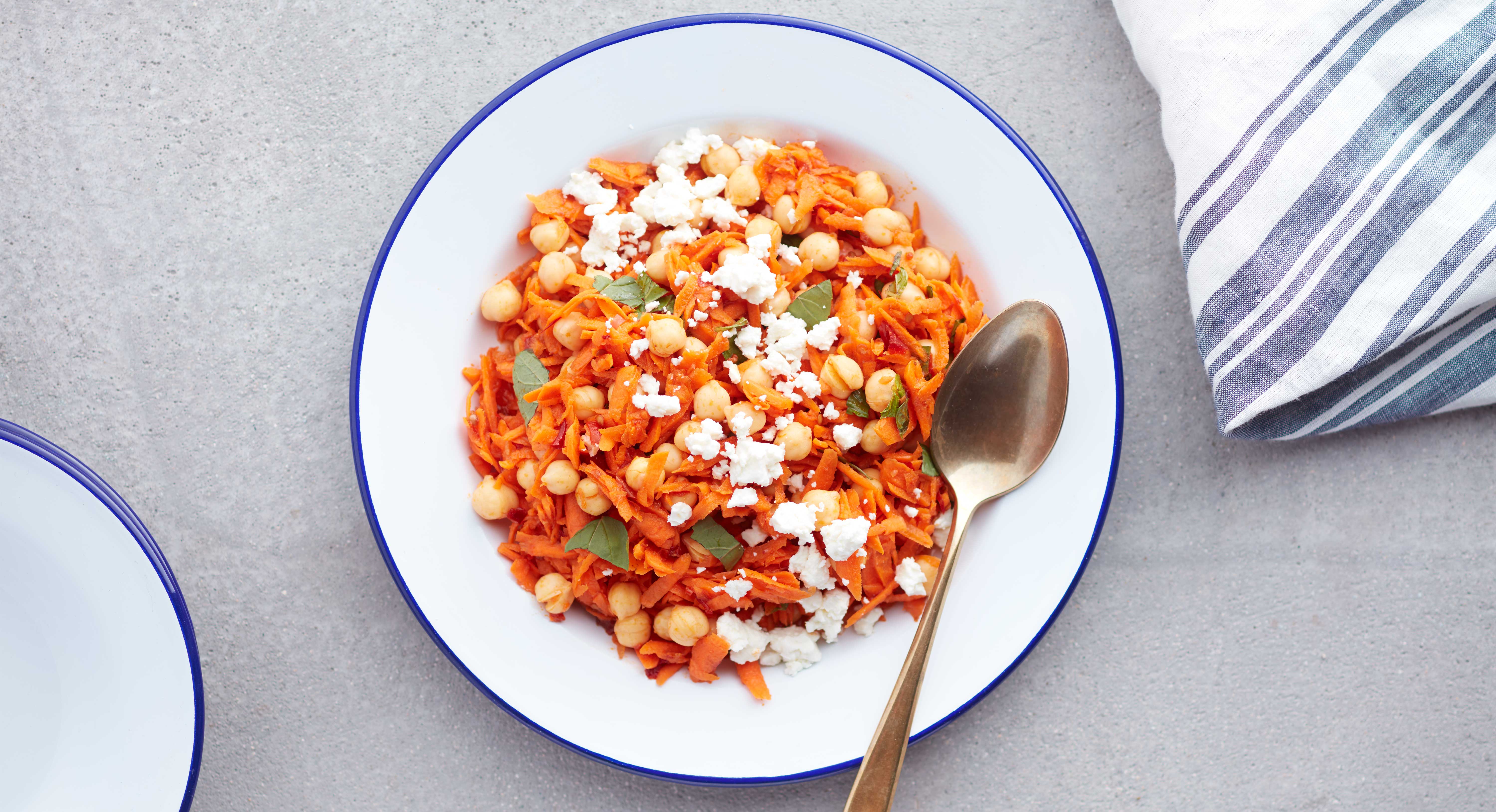 Harissa-Carrot and Chickpea Salad
