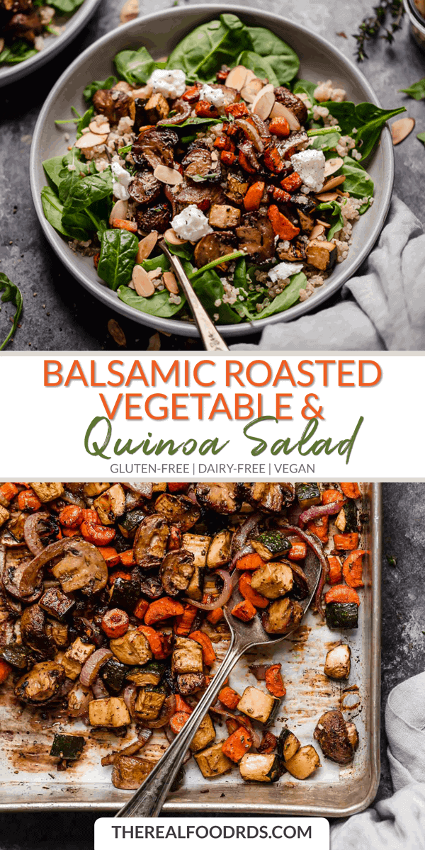 One-Pot Roasted Vegetable and Quinoa with Balsamic Glaze
