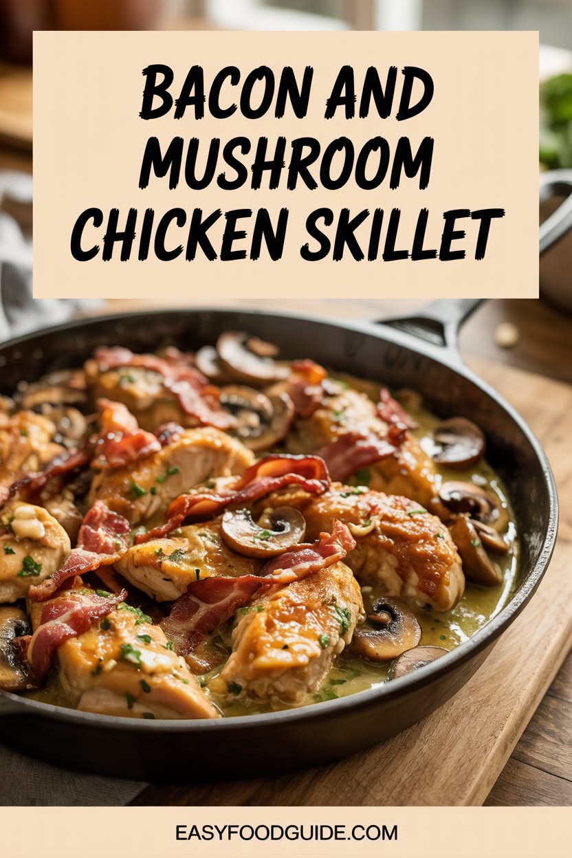 Skillet Chicken and Mushroom with Bacon