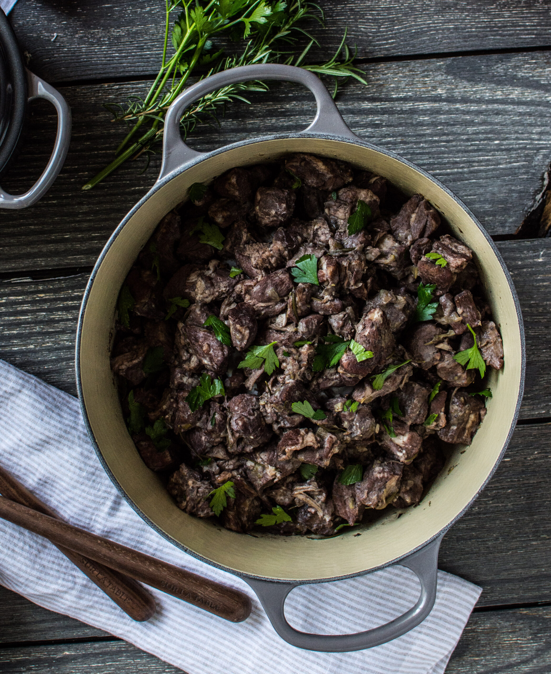 One-Pot Pork Shoulder with White Wine and Garlic