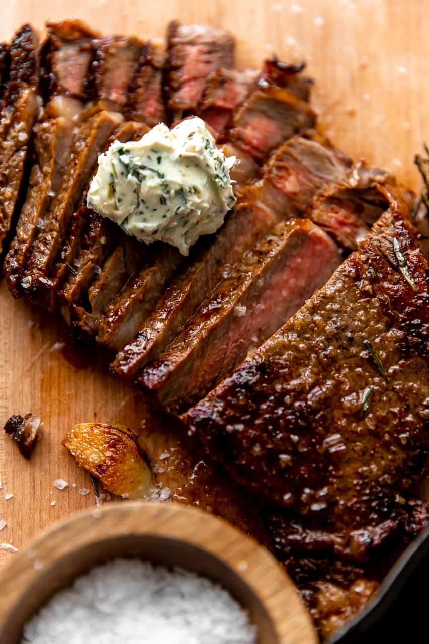 Pan-Seared Beef Steak with Garlic Herb Butter