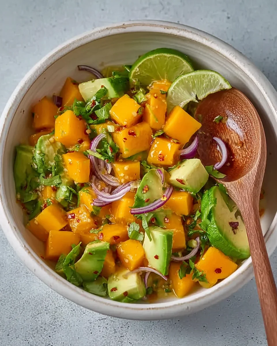 Tangy Mango and Onion Salad with Lime Dressing