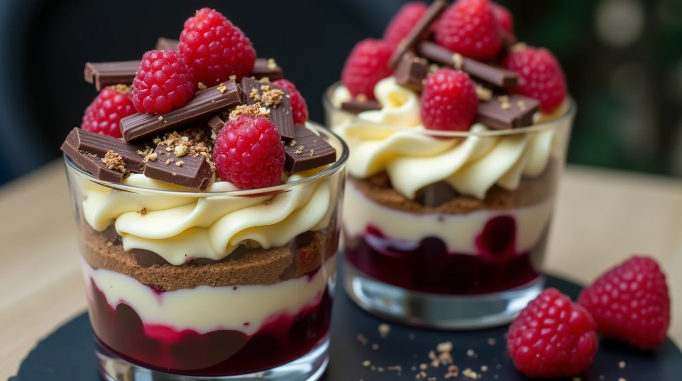 No-Bake Chocolate Raspberry Parfait