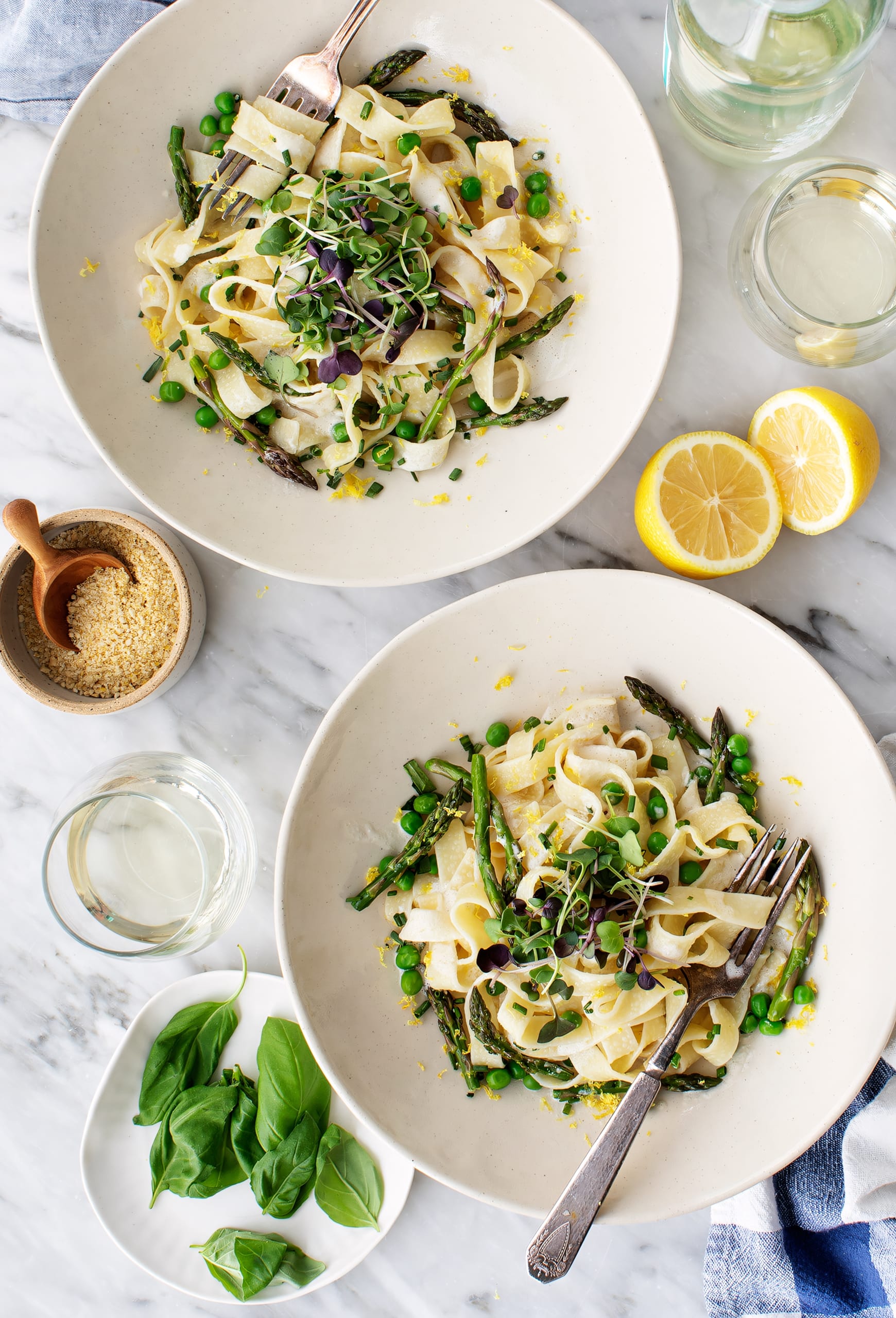 Saffron-Infused Tagliatelle with Asparagus and Lemon
