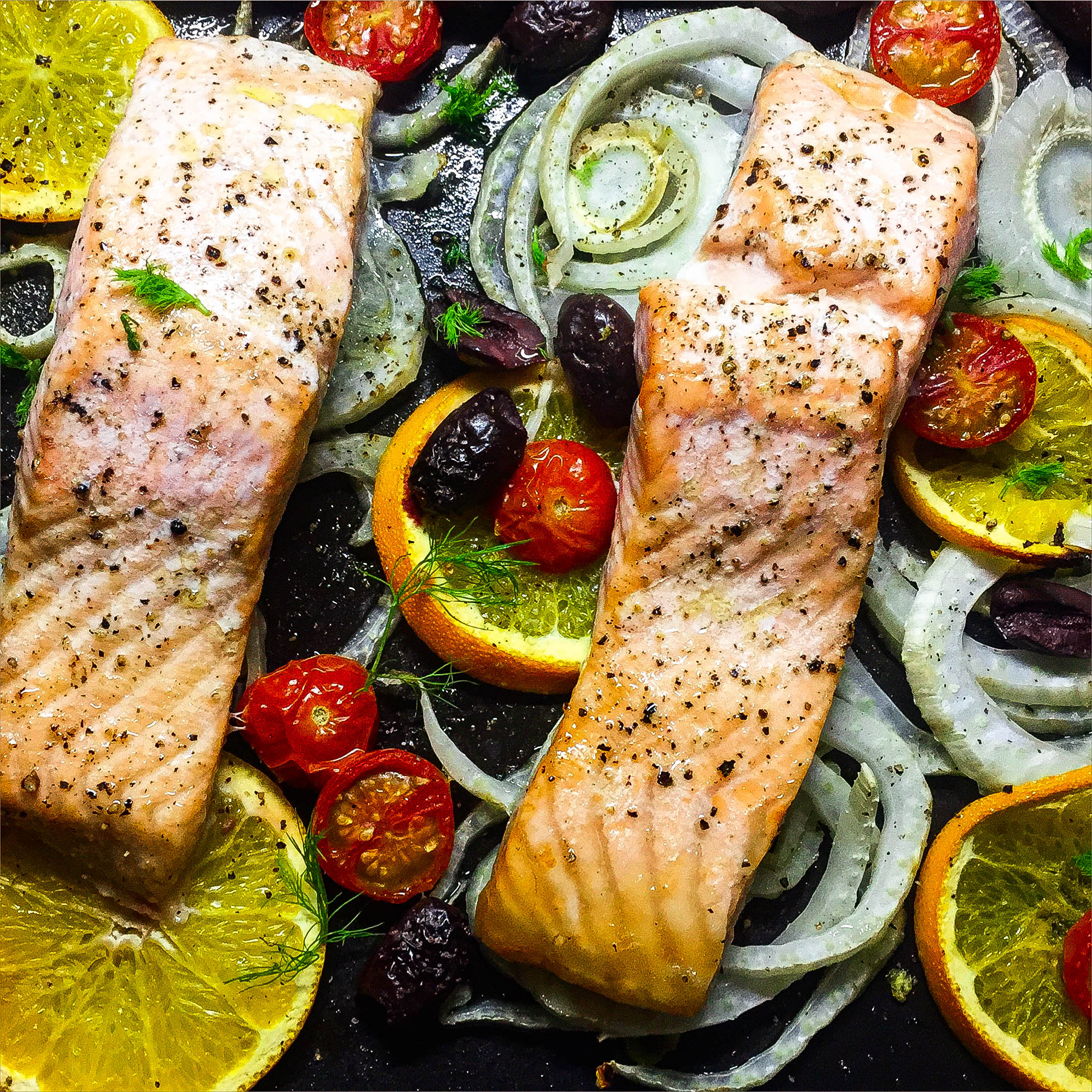 Pan-Seared Salmon with Fennel and Orange