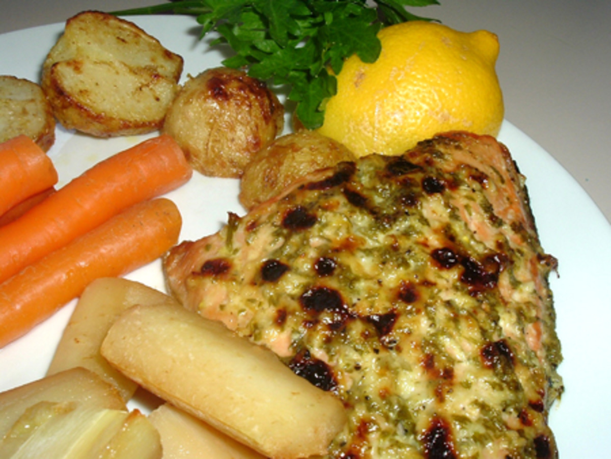 Golden Grilled Salmon with Lemon-Dill Glaze