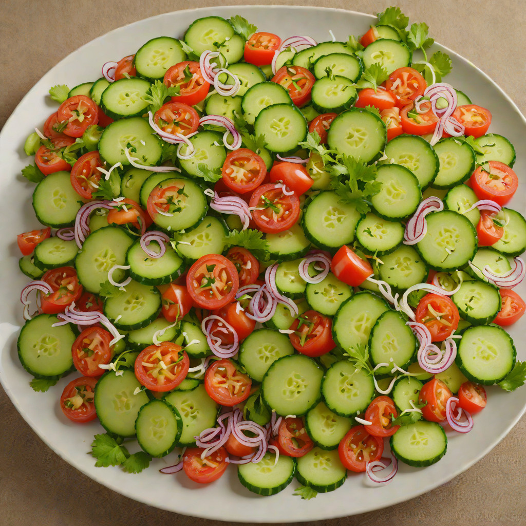 Shirazi Salad with Cucumber and Tomato