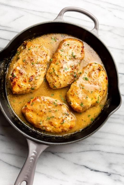 Pan-Fried Chicken with Mustard and Thyme