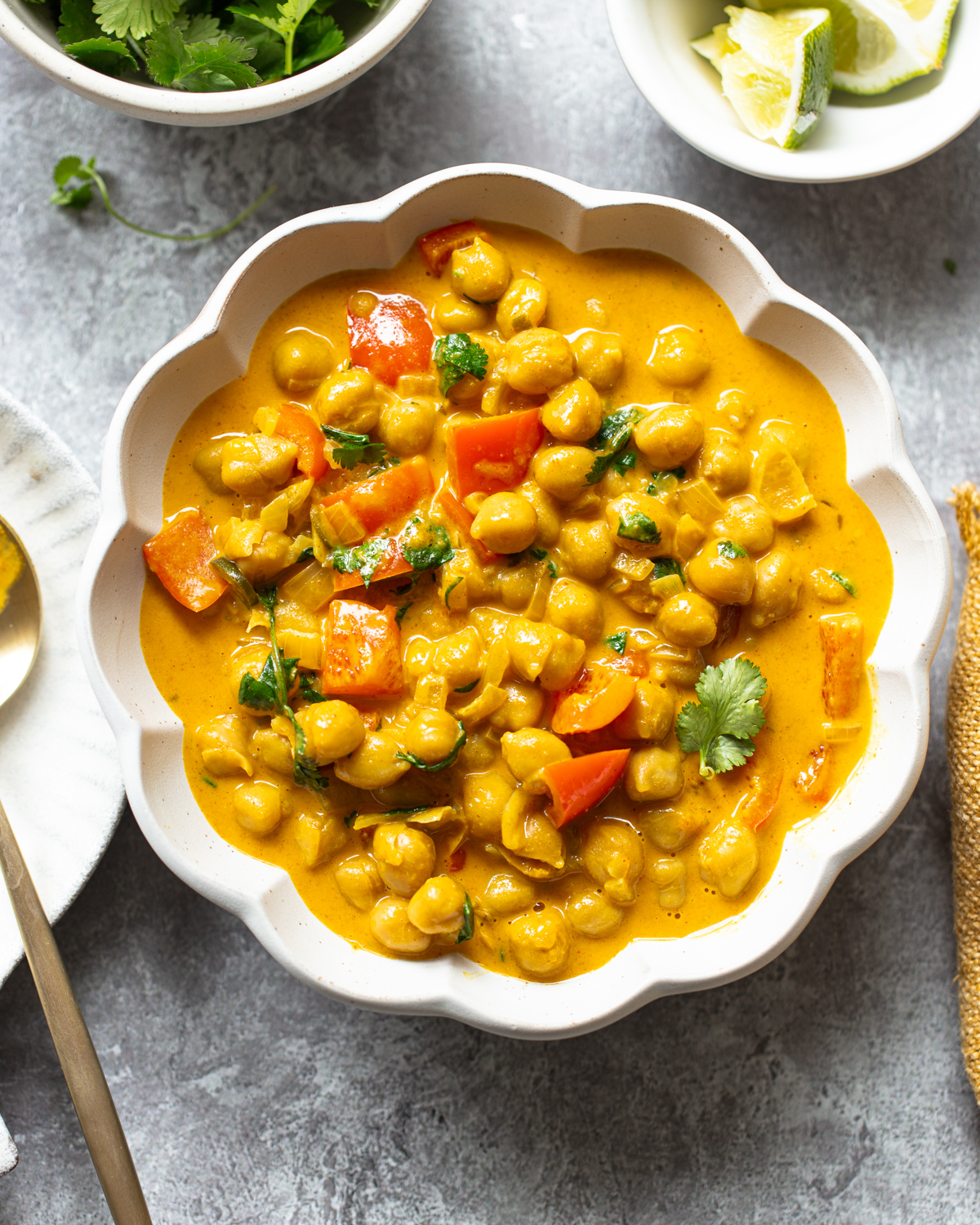 Cumin-Infused Chickpea Curry with Coconut Milk