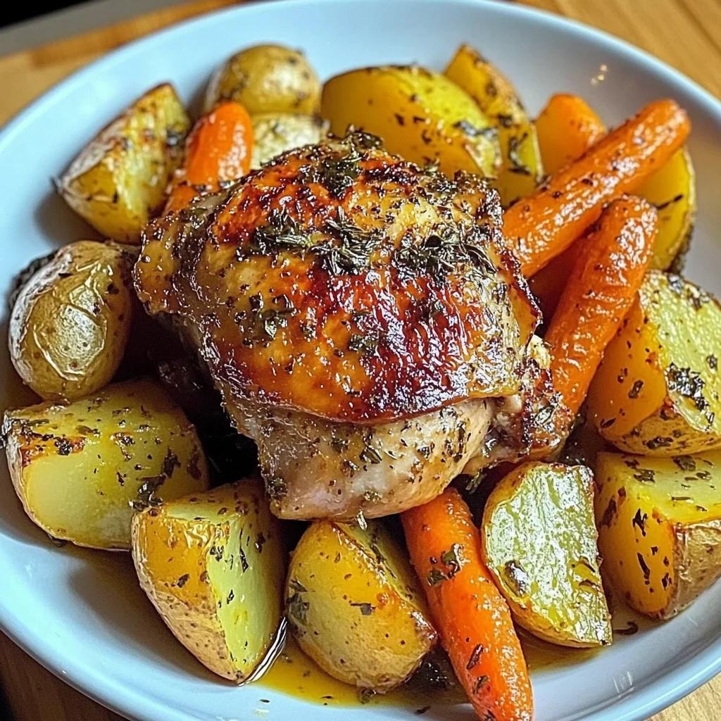 Herb-Roasted Chicken Thighs with Carrots