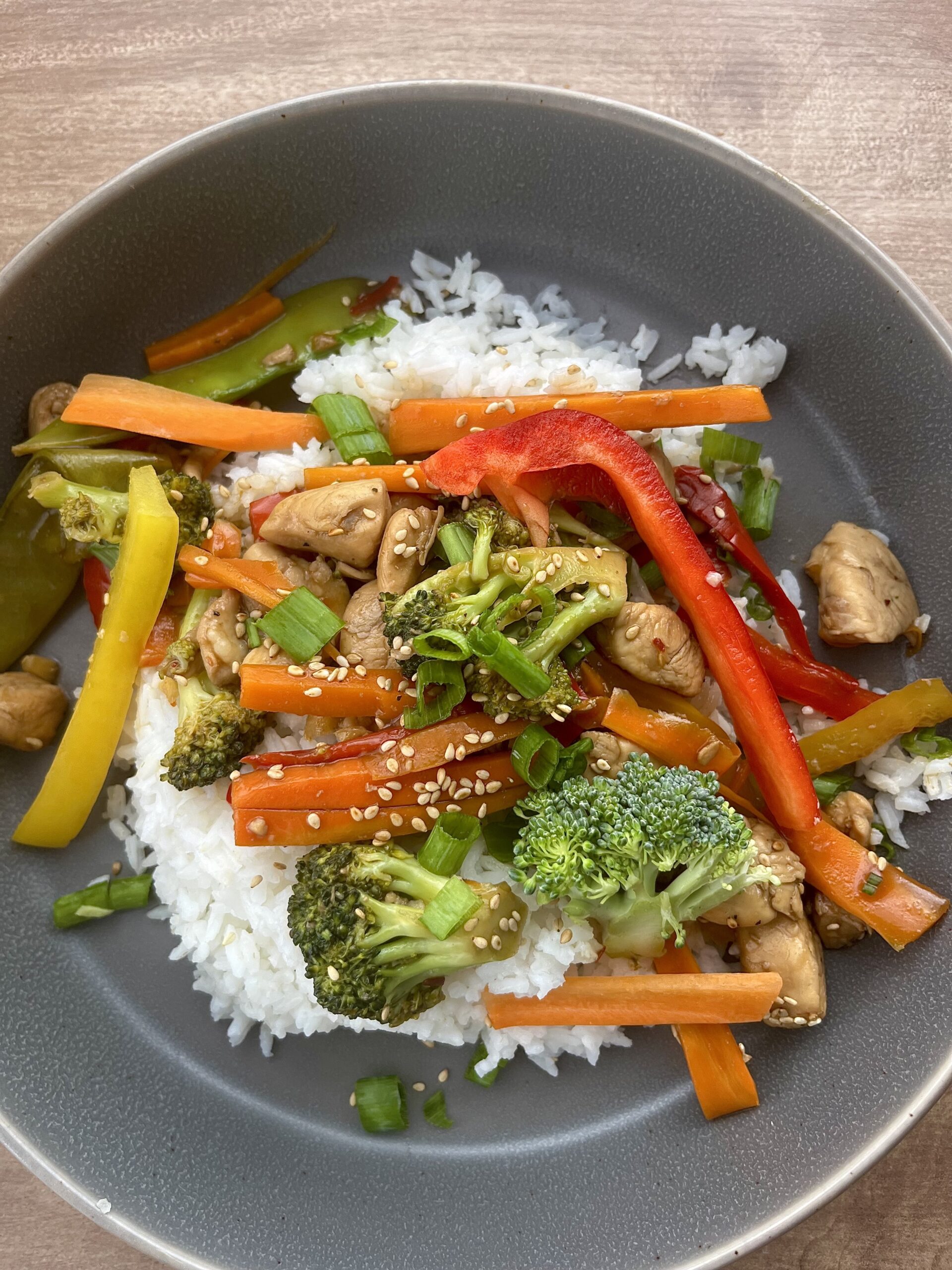 Rainbow Vegetable and Chicken Stir-Fry