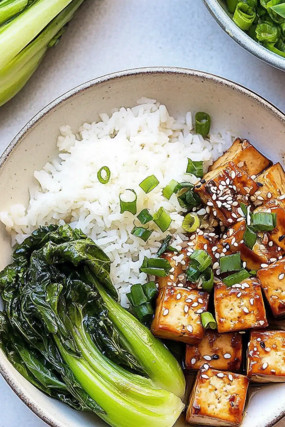 Maple-Ginger Glazed Tofu with Bok Choy
