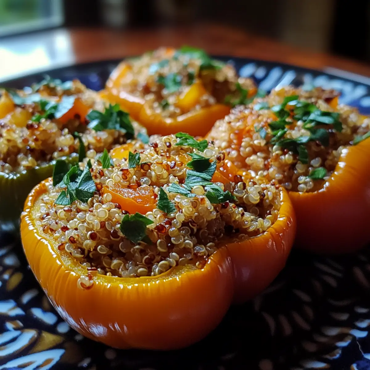 Quinoa-Stuffed Bell Peppers with Fresh Herbs
