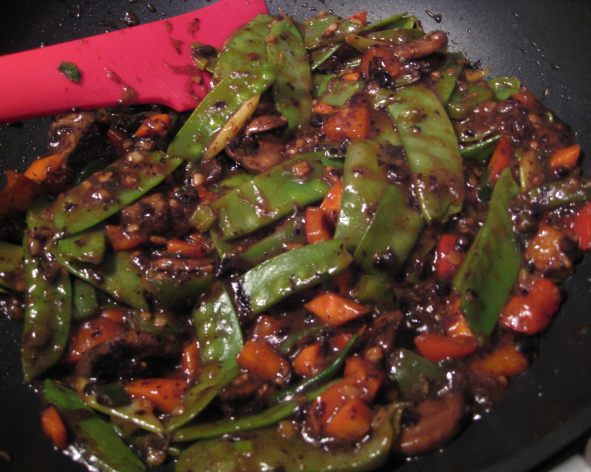 Stir-Fried Mixed Vegetables with Black Bean Glaze