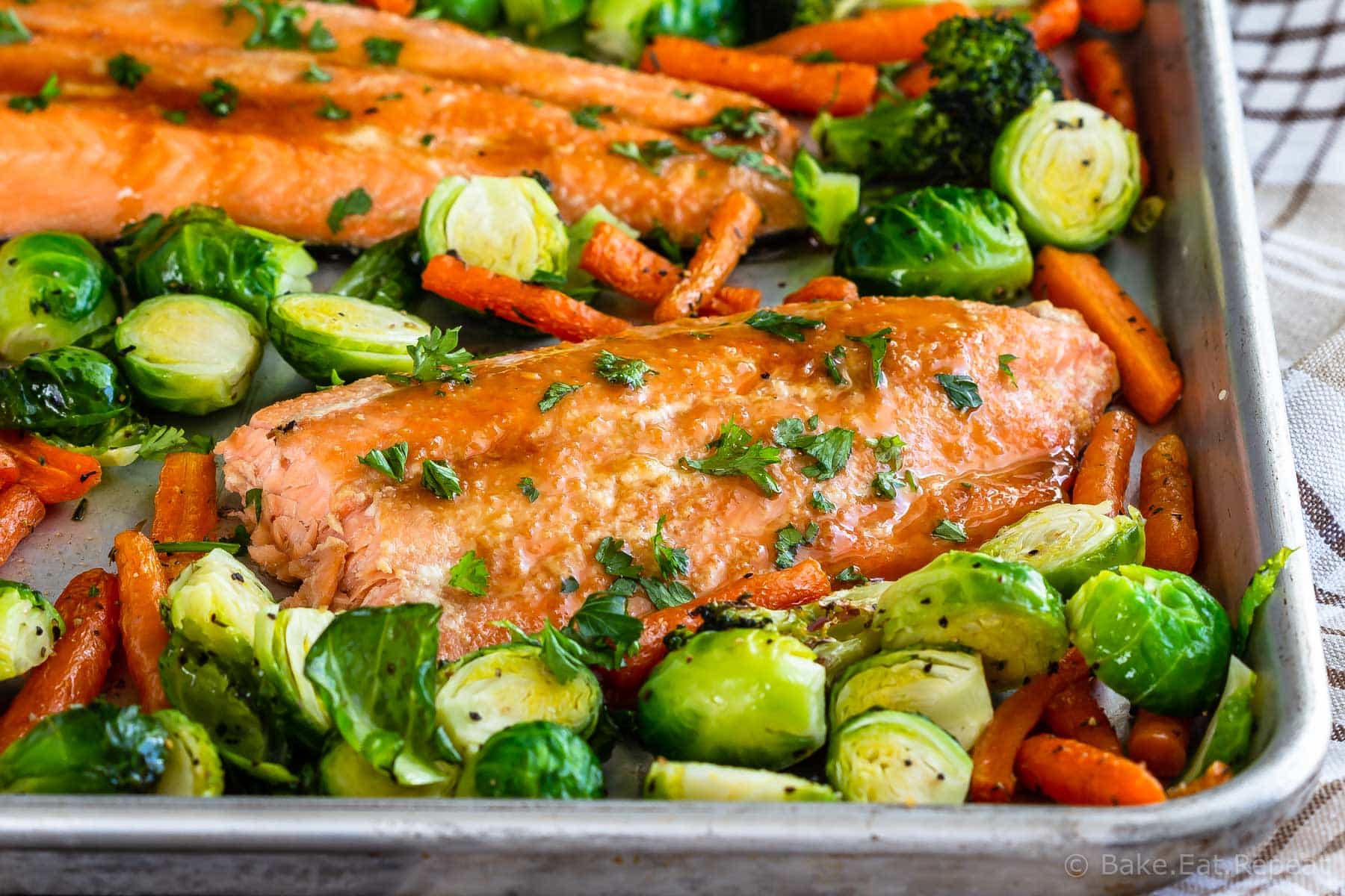Maple-Glazed Salmon with Root Vegetables