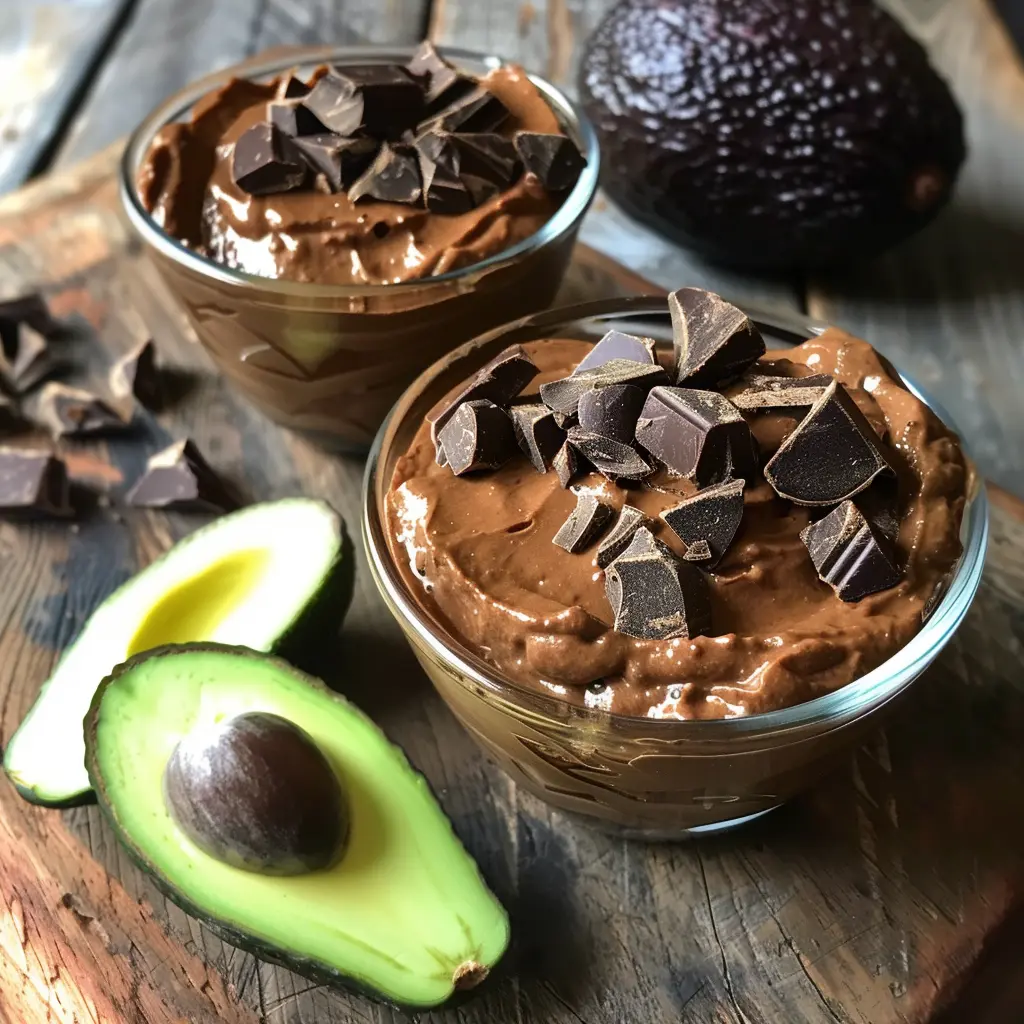 No-Bake Avocado Chocolate Mousse with Cacao Nibs