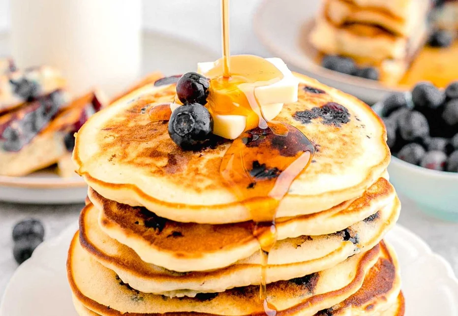 Rainy Day Blueberry Pancake Pile