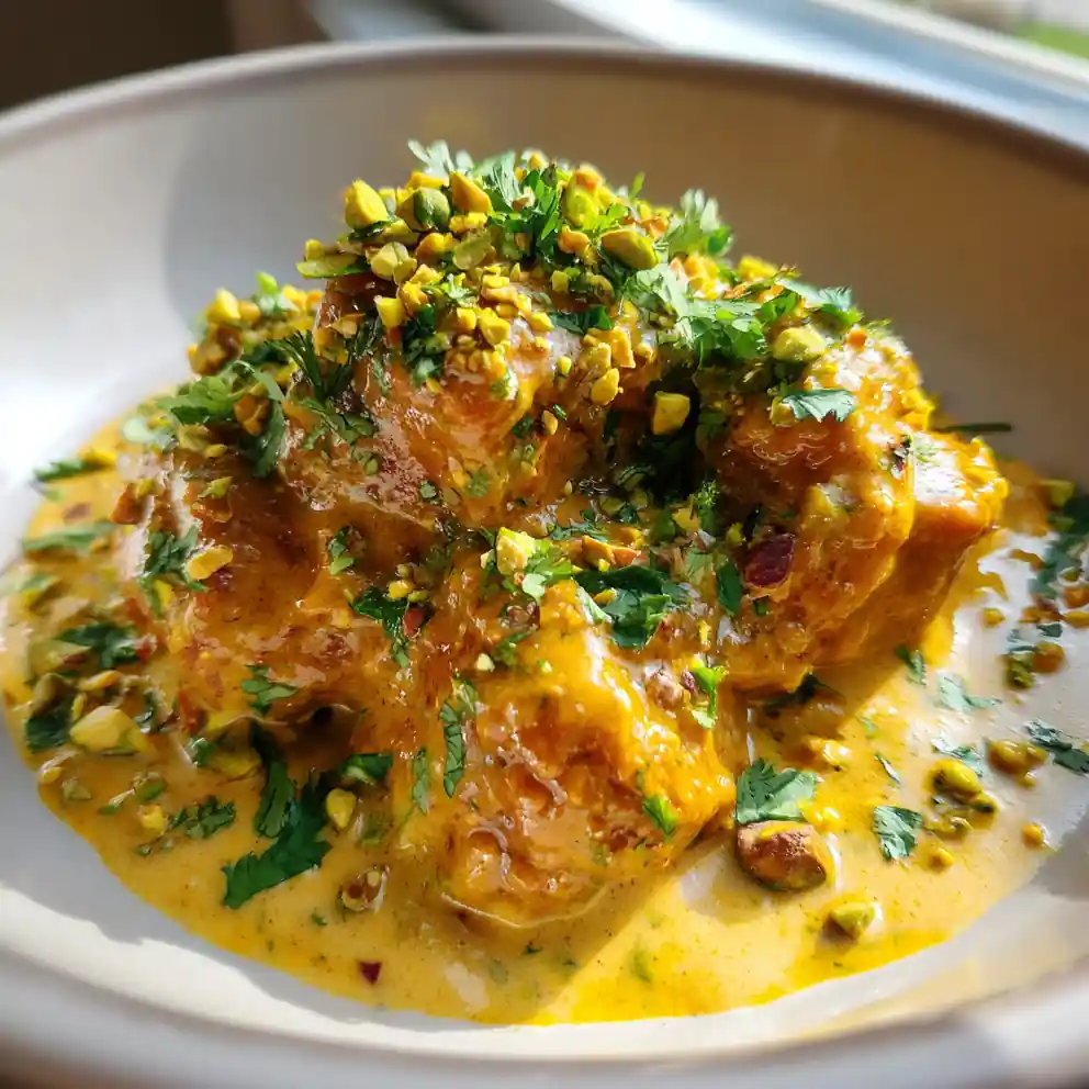 Lamb Korma with Saffron-Infused Almond Paste