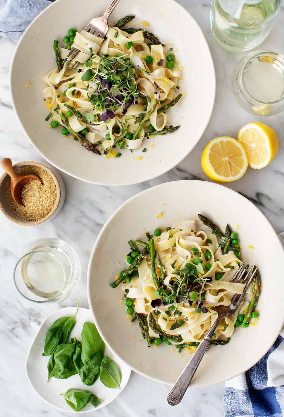 Lemon-Dill Tagliatelle with Peas and Asparagus