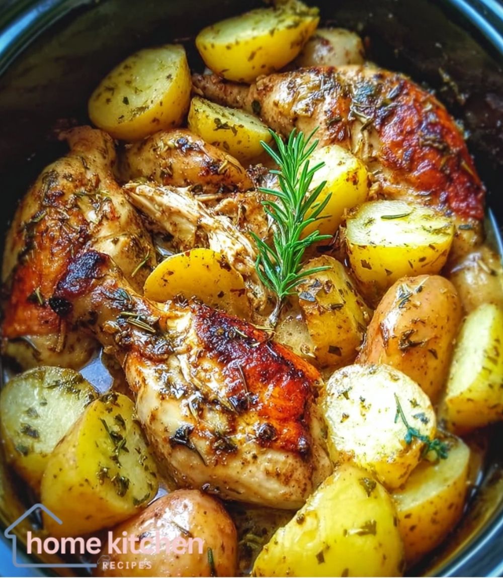 Thyme-Infused Chicken with Smashed Potatoes