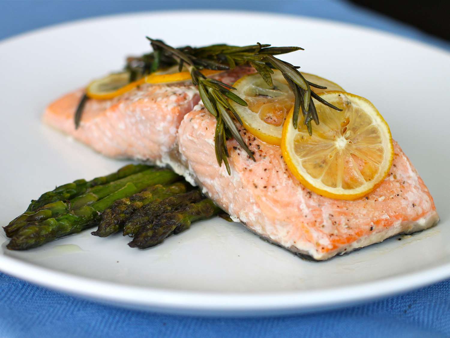 Lemon-Rosemary Roasted Salmon with Asparagus