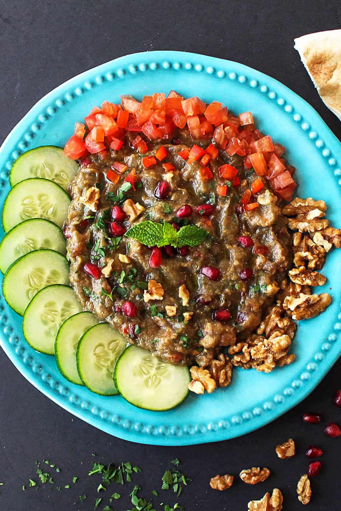 Smoky Eggplant and Walnut Dip with Za'atar
