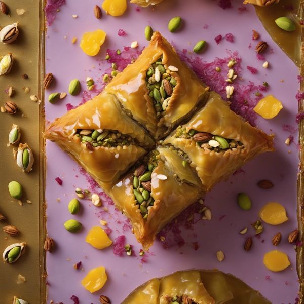 Saffron-Scented Baklava with Pistachios