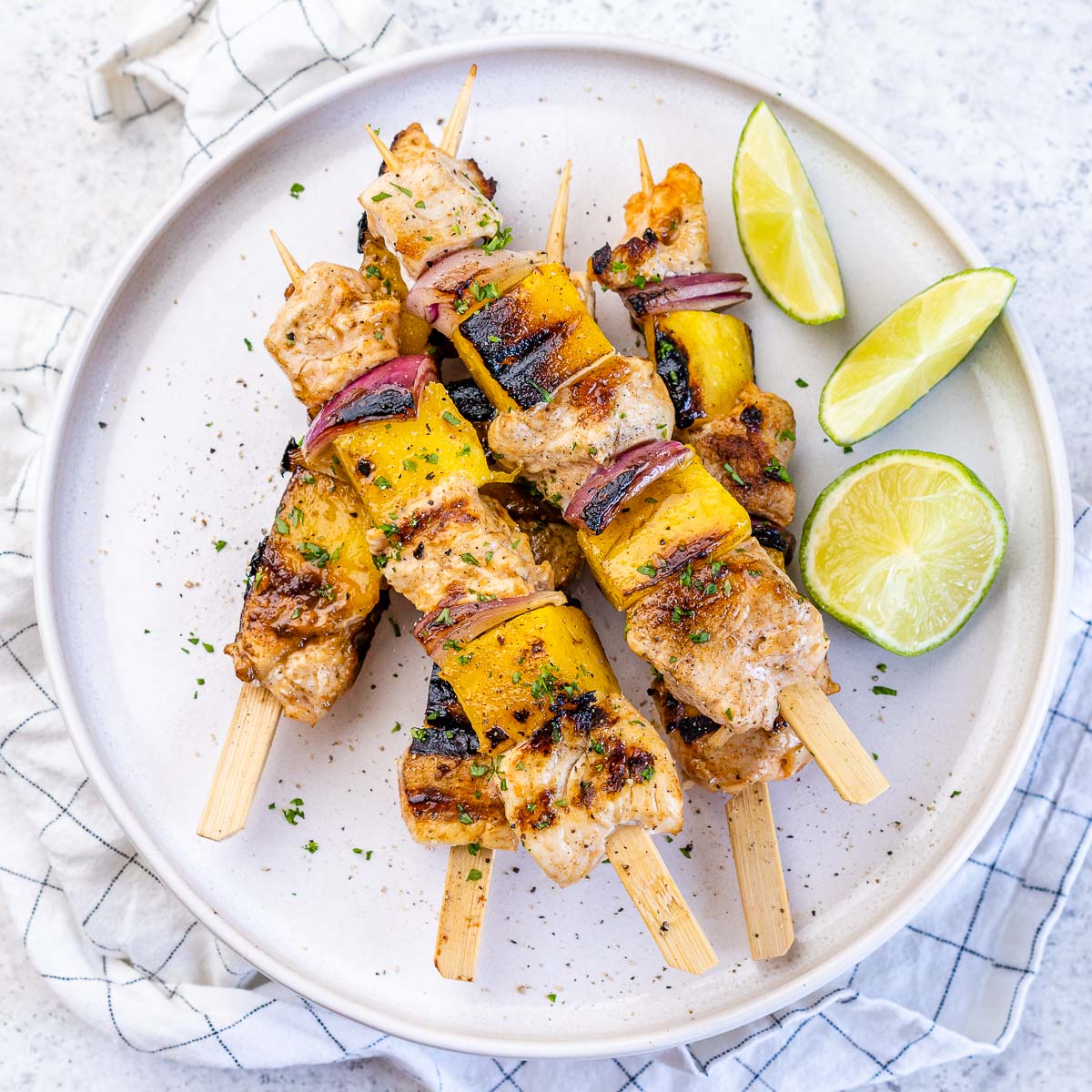 Grilled Mango and Chicken Skewers with Cilantro-Lime Marinade