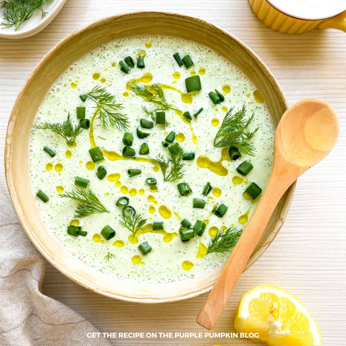 Cucumber-Mint Gazpacho with Crispy Chickpeas